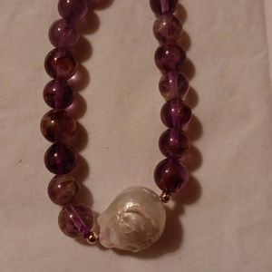 NWB LISA RICHARDSON AMYTHEST /RAW PEARL BRACELET